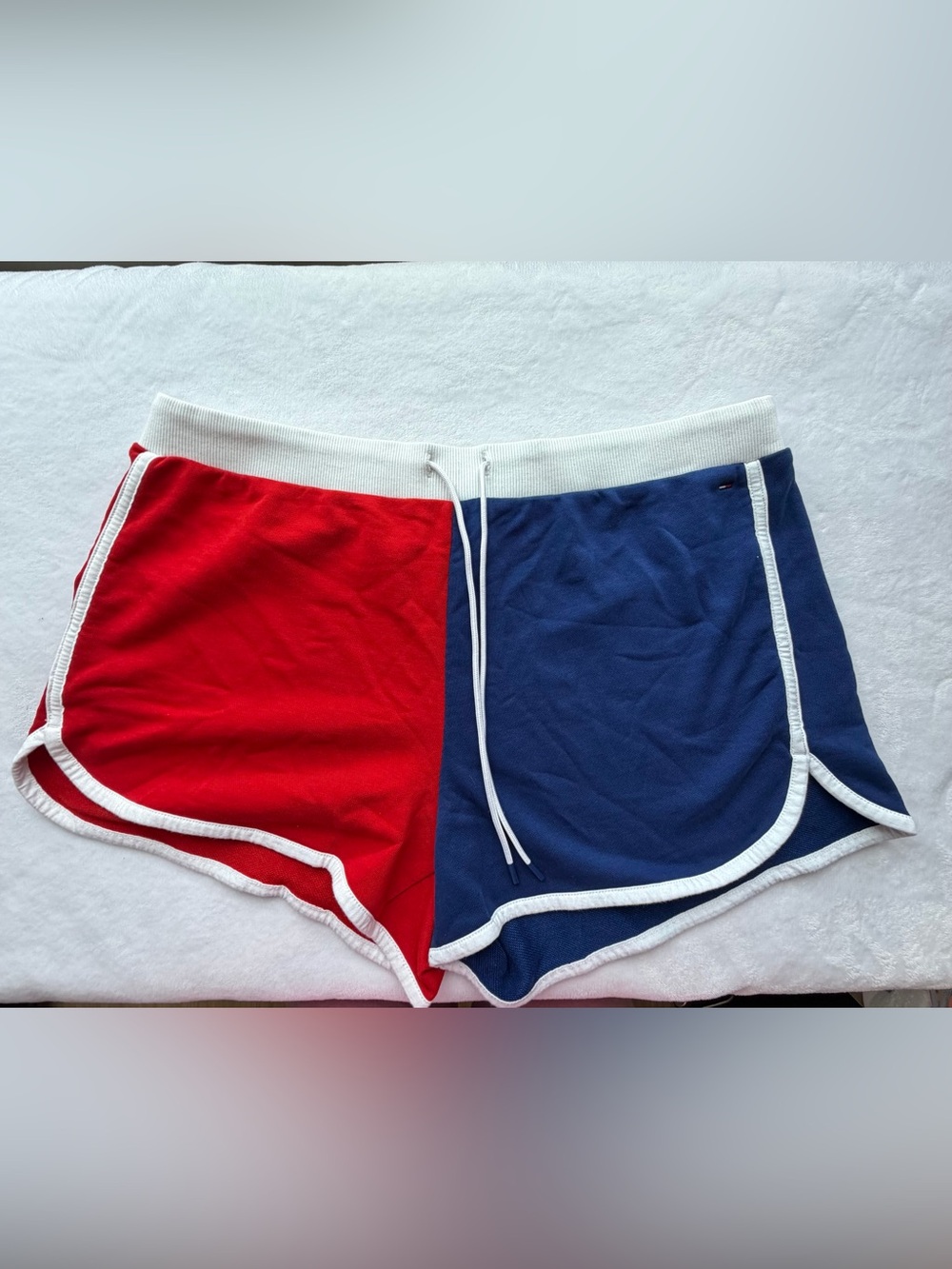 Tommy Hilfiger Two-Tone Red & Navy Retro Running Shorts